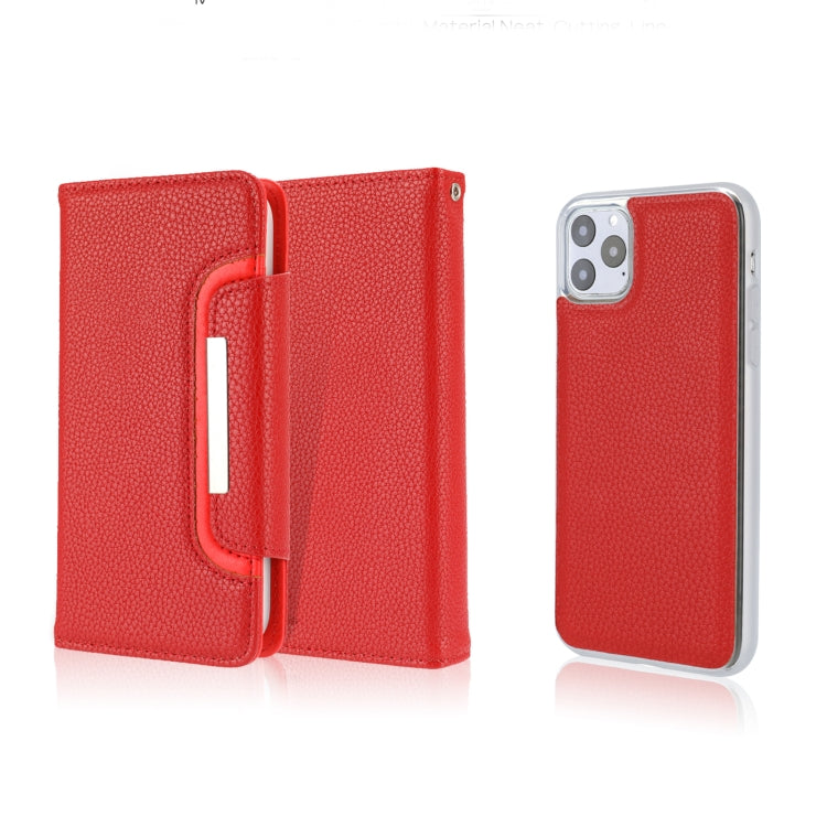 For iPhone 11 Pro Max Separable Litchi Texture Flip Leather Case with Holder & Card Slot & Wallet