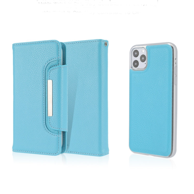 For iPhone 11 Pro Max Separable Litchi Texture Flip Leather Case with Holder & Card Slot & Wallet
