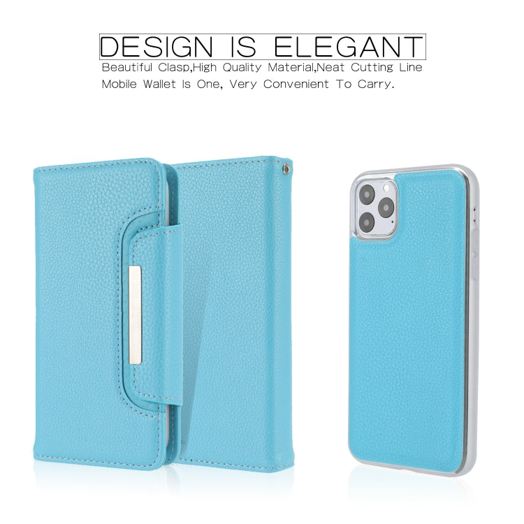 For iPhone 11 Pro Max Separable Litchi Texture Flip Leather Case with Holder & Card Slot & Wallet