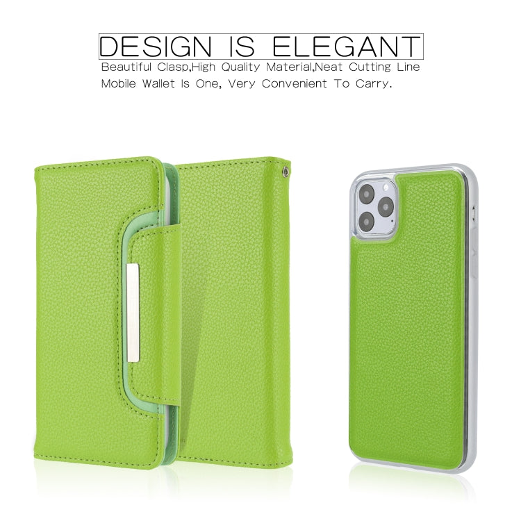 For iPhone 11 Pro Max Separable Litchi Texture Flip Leather Case with Holder & Card Slot & Wallet