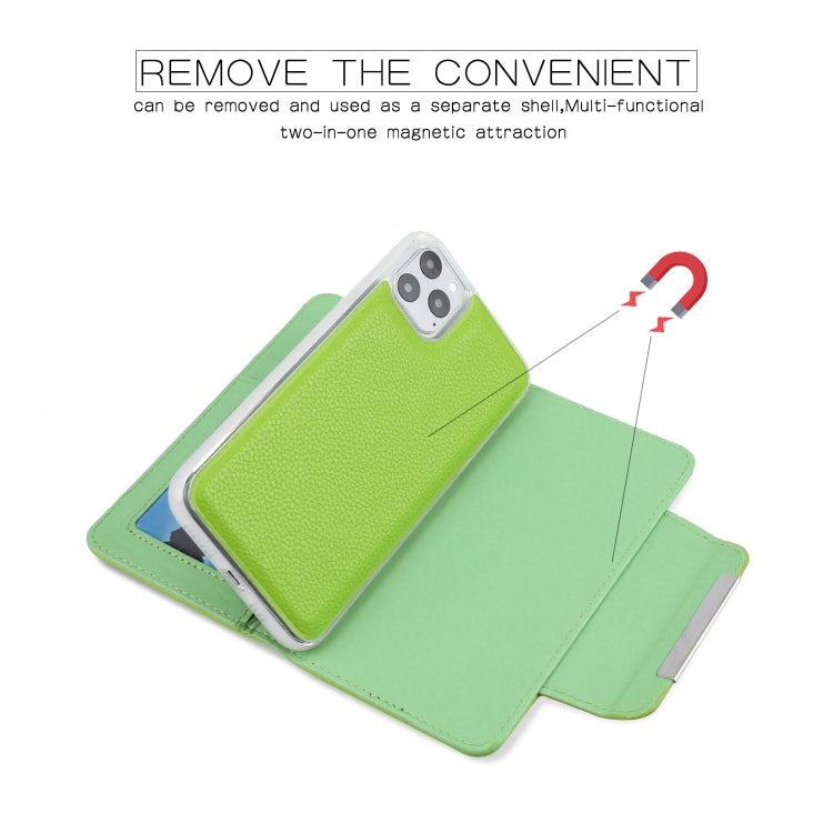 For iPhone 11 Pro Max Separable Litchi Texture Flip Leather Case with Holder & Card Slot & Wallet