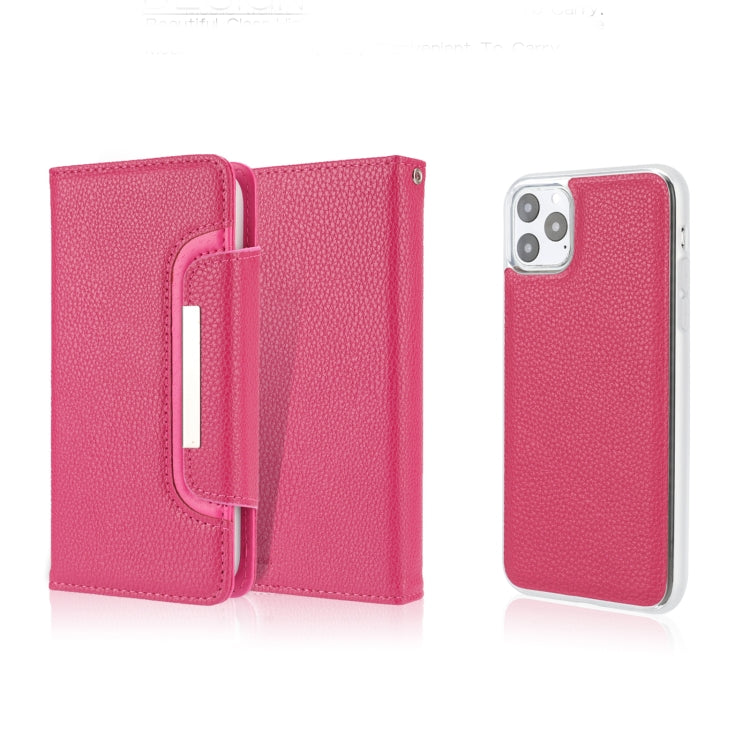For iPhone 11 Pro Max Separable Litchi Texture Flip Leather Case with Holder & Card Slot & Wallet