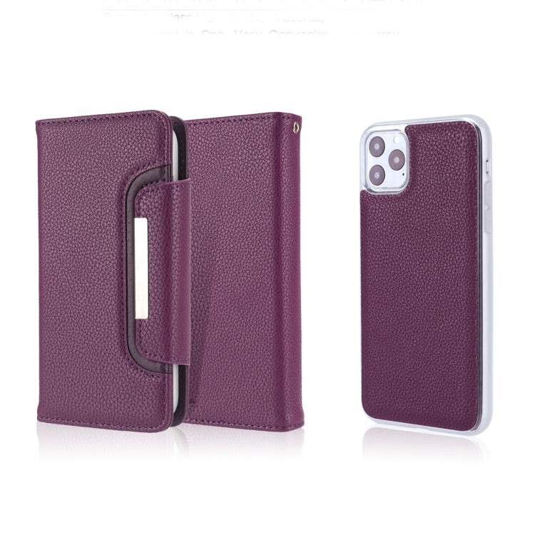 For iPhone 11 Pro Max Separable Litchi Texture Flip Leather Case with Holder & Card Slot & Wallet