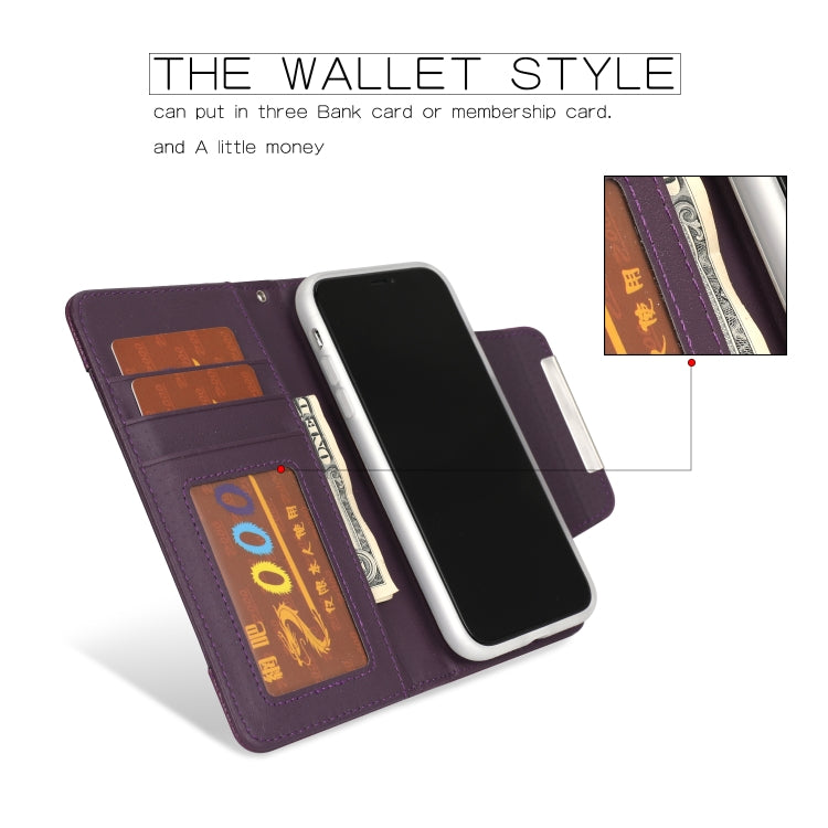 For iPhone 11 Pro Max Separable Litchi Texture Flip Leather Case with Holder & Card Slot & Wallet