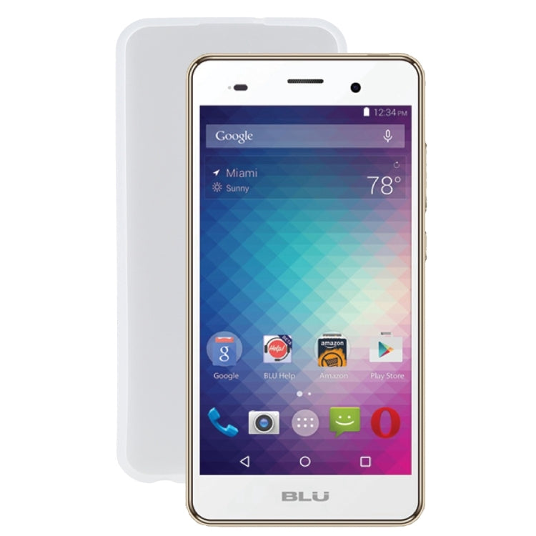 TPU Phone Case For Wiko BLU Dash X2(Transparent White)