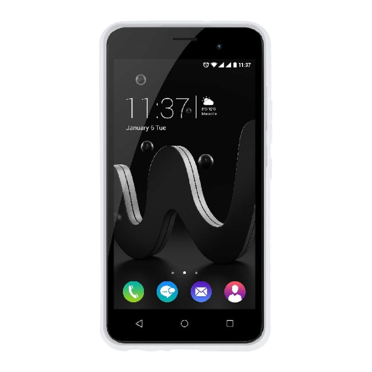 TPU Phone Case For Wiko Jerry4(Transparent White)