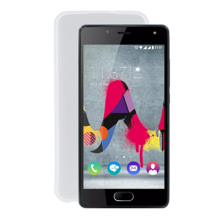 TPU Phone Case For Wiko Ufeel(Transparent White)