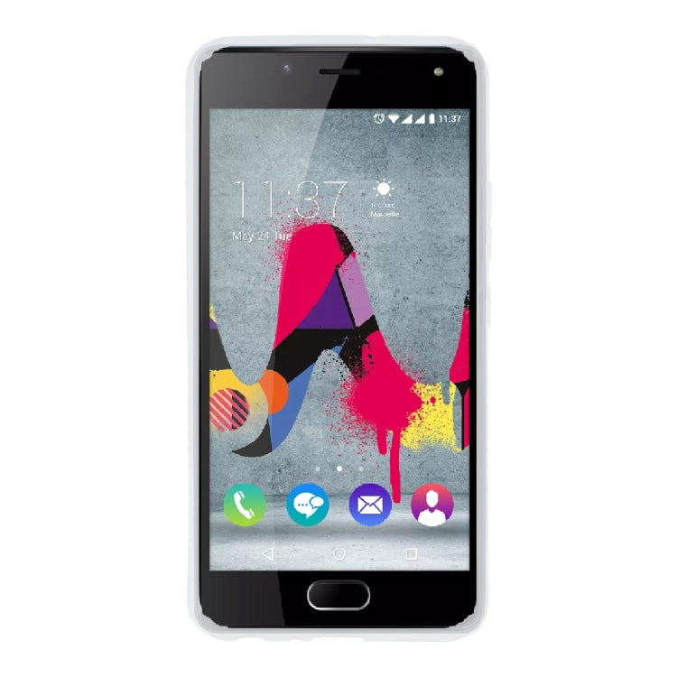 TPU Phone Case For Wiko Ufeel(Transparent White)
