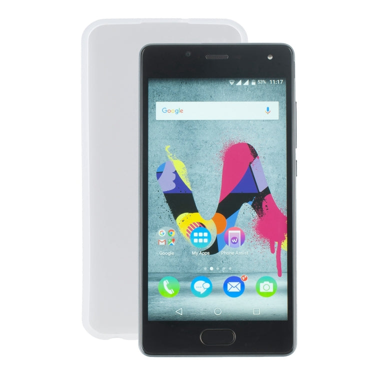 TPU Phone Case For Wiko U Feel Lite(Transparent White)