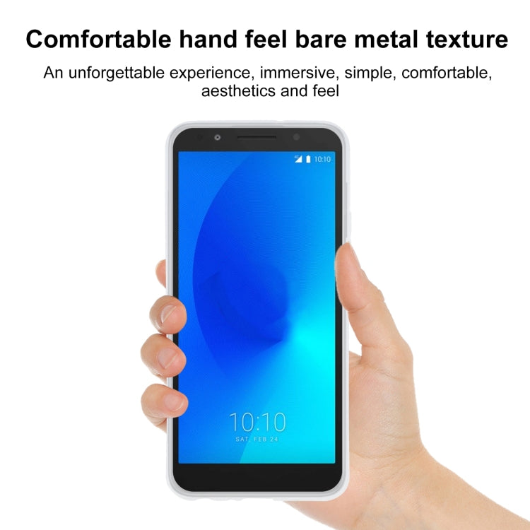 TPU Phone Case For Alcatel 1X 2018(No Fingerprints)(Transparent White)
