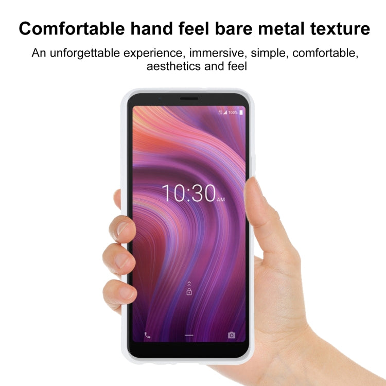 TPU Phone Case For Alcatel 3V 2019(Transparent White)