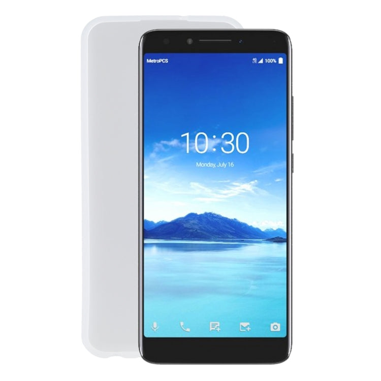 TPU Phone Case For Alcatel 7(Transparent White)
