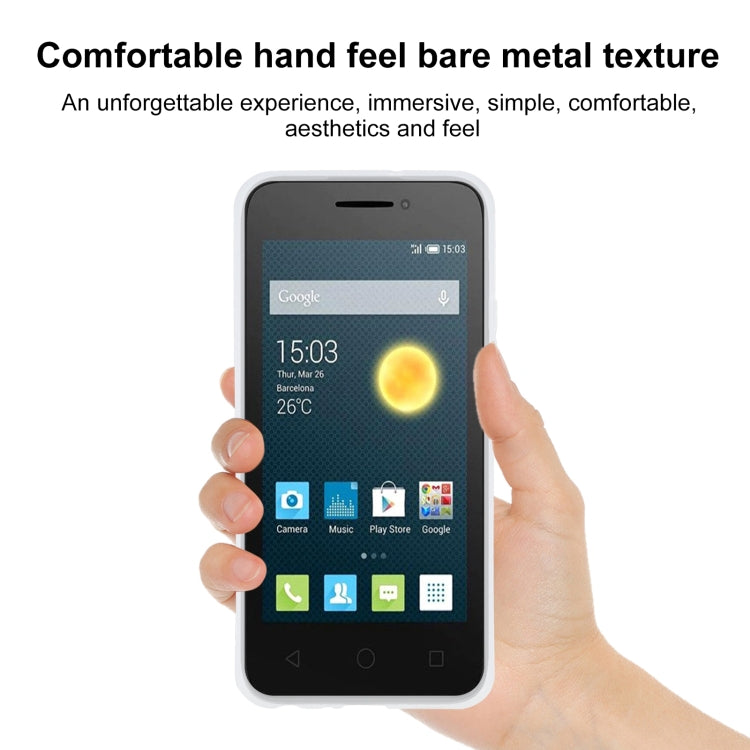 TPU Phone Case For Alcatel Pixi 3 4.5 4G(Transparent White)
