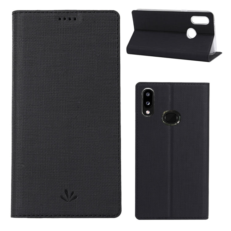For Galaxy A10s ViLi Shockproof TPU + PU Horizontal Flip Protective Case with Card Slot & Holder