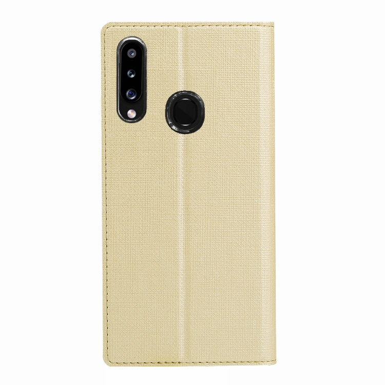 For Galaxy A20s ViLi Shockproof TPU + PU Horizontal Flip Protective Case with Card Slot & Holder
