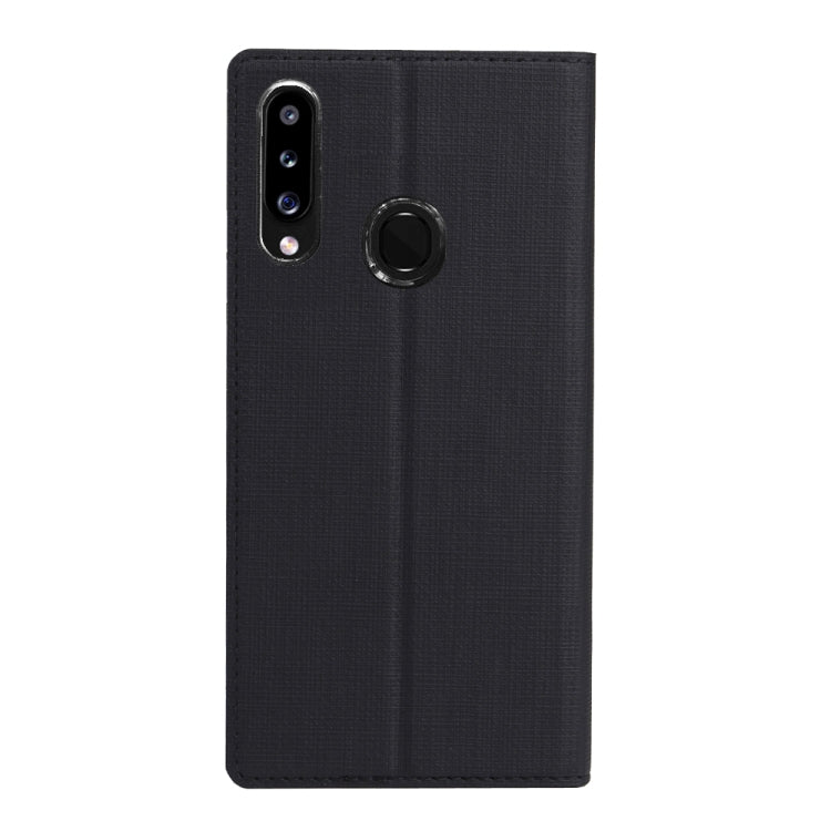 For Galaxy A20s ViLi Shockproof TPU + PU Horizontal Flip Protective Case with Card Slot & Holder