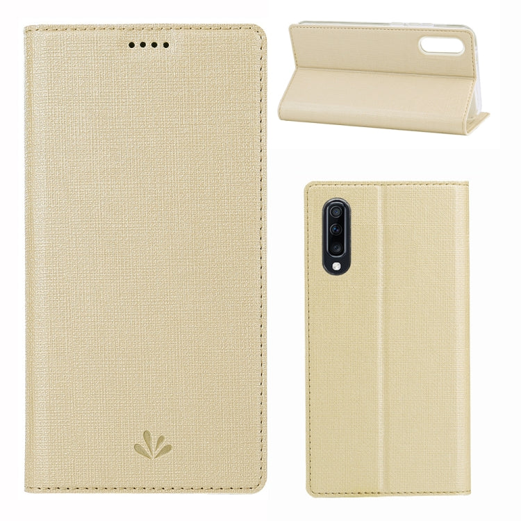 For Galaxy A70s ViLi Shockproof TPU + PU Horizontal Flip Protective Case with Card Slot & Holder