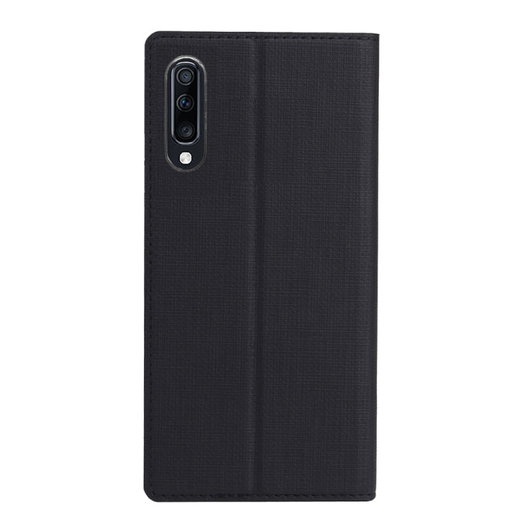 For Galaxy A70s ViLi Shockproof TPU + PU Horizontal Flip Protective Case with Card Slot & Holder