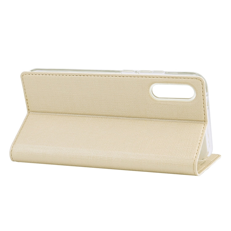 For Galaxy A90 5G ViLi Shockproof TPU + PU Horizontal Flip Protective Case with Card Slot & Holder