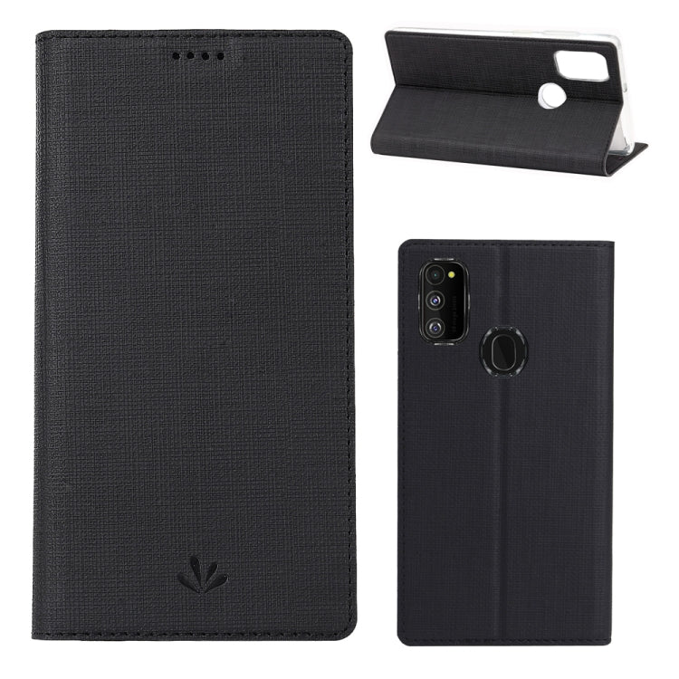 For Galaxy M30s ViLi Shockproof TPU + PU Horizontal Flip Protective Case with Card Slot & Holder