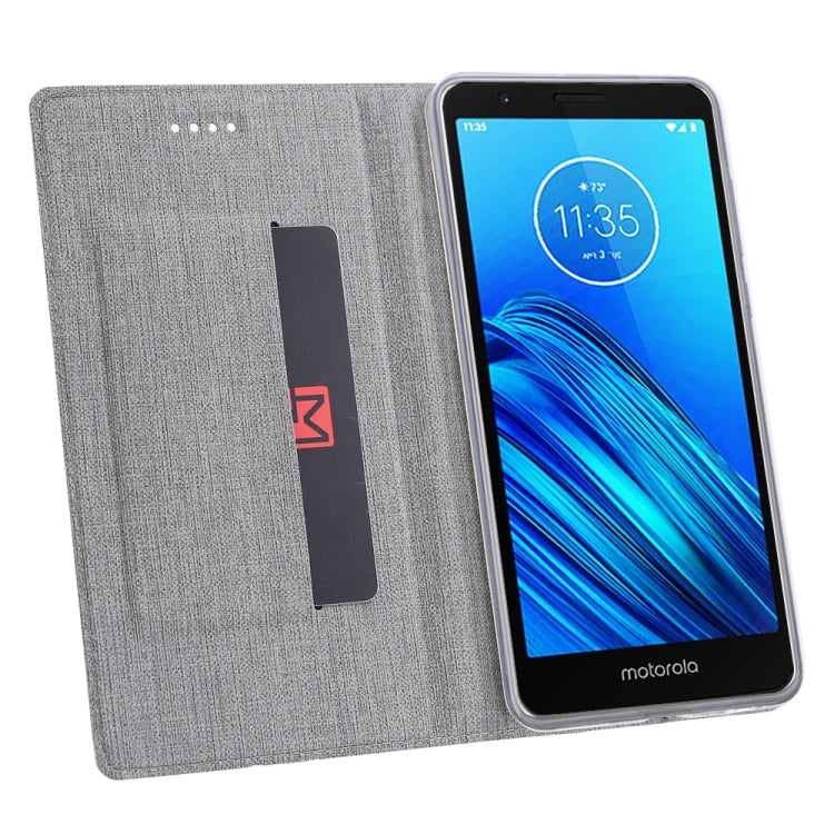 For Motorola Moto E6 ViLi Shockproof TPU + PU Horizontal Flip Protective Case with Card Slot & Holder