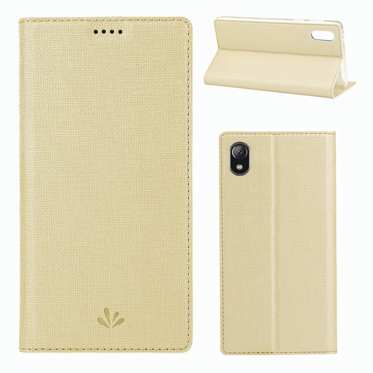 For Motorola Moto E6 ViLi Shockproof TPU + PU Horizontal Flip Protective Case with Card Slot & Holder