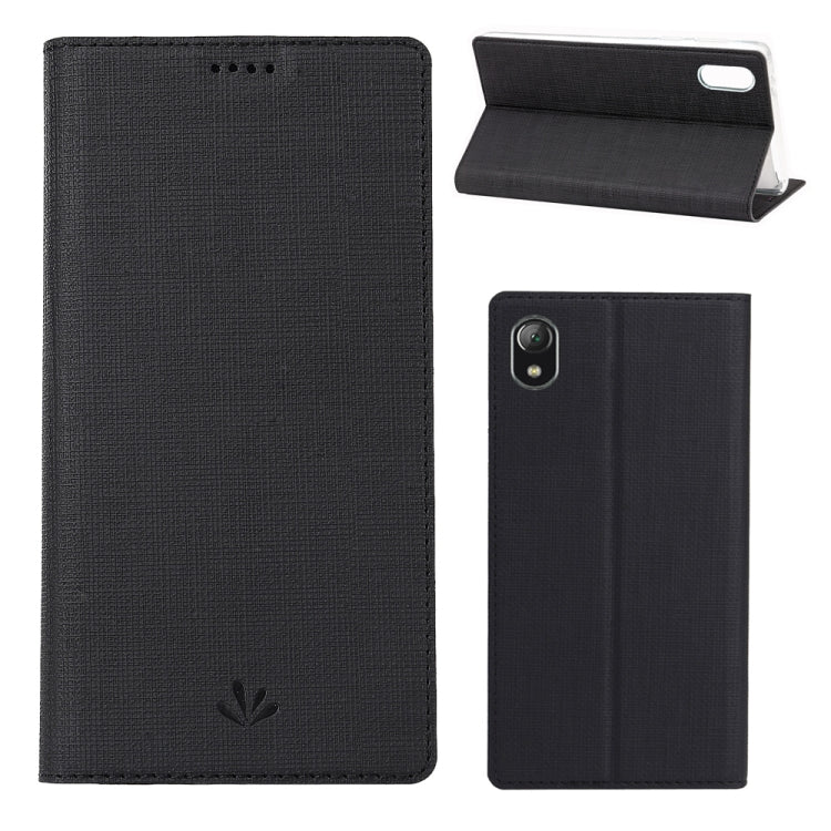 For Motorola Moto E6 ViLi Shockproof TPU + PU Horizontal Flip Protective Case with Card Slot & Holder