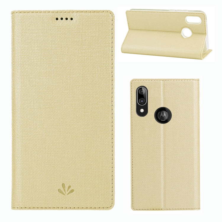 For Motorola Moto E6 Plus ViLi Shockproof TPU + PU Horizontal Flip Protective Case with Card Slot & Holder