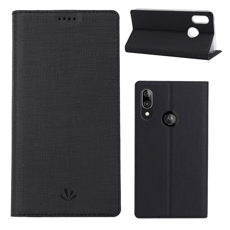 For Motorola Moto E6 Plus ViLi Shockproof TPU + PU Horizontal Flip Protective Case with Card Slot & Holder