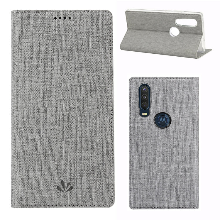 For Motorola Moto One Action ViLi Shockproof TPU + PU Horizontal Flip Protective Case with Card Slot & Holder