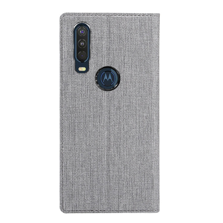 For Motorola Moto One Action ViLi Shockproof TPU + PU Horizontal Flip Protective Case with Card Slot & Holder