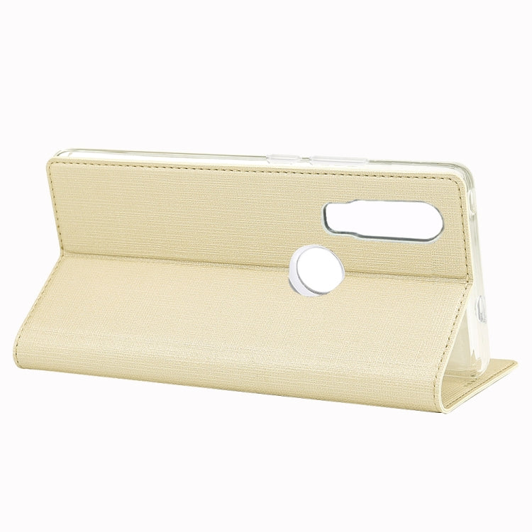For Motorola Moto One Action ViLi Shockproof TPU + PU Horizontal Flip Protective Case with Card Slot & Holder