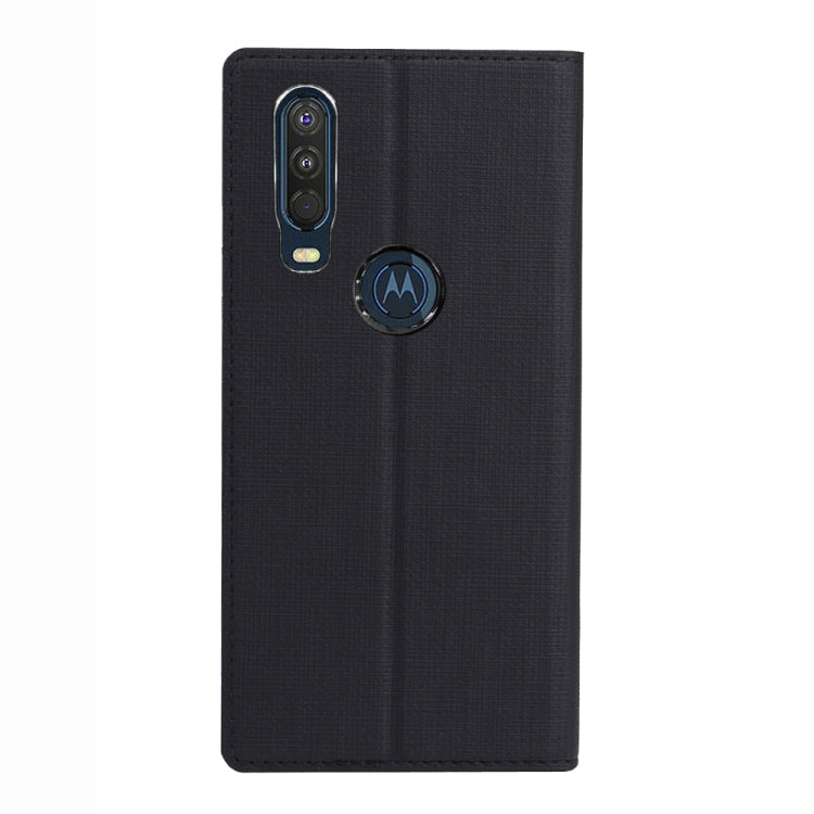 For Motorola Moto One Action ViLi Shockproof TPU + PU Horizontal Flip Protective Case with Card Slot & Holder