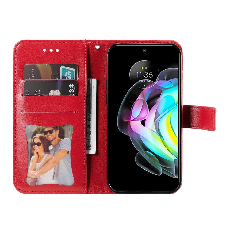 For Motorola Edge 20 7-petal Flowers Embossing Horizontal Flip Leather Phone Case with Holder & Card Slots