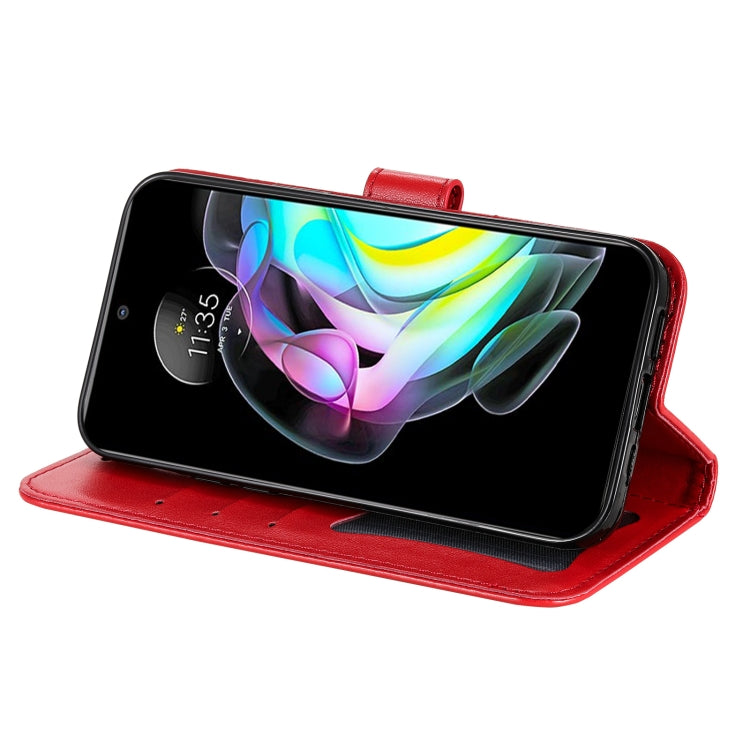 For Motorola Edge 20 7-petal Flowers Embossing Horizontal Flip Leather Phone Case with Holder & Card Slots