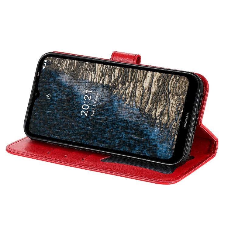 For Nokia C20 / C10 7-petal Flowers Embossing Horizontal Flip Leather Phone Case with Holder & Card Slots