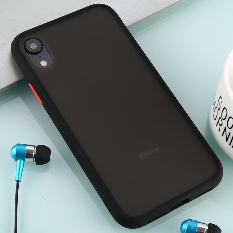 For iPhone XR Skin Hand Feeling Series Anti-fall Frosted PC+ TPU Case