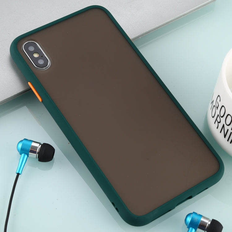 For iPhone XS Max Skin Hand Feeling Series Anti-fall Frosted PC+ TPU Case