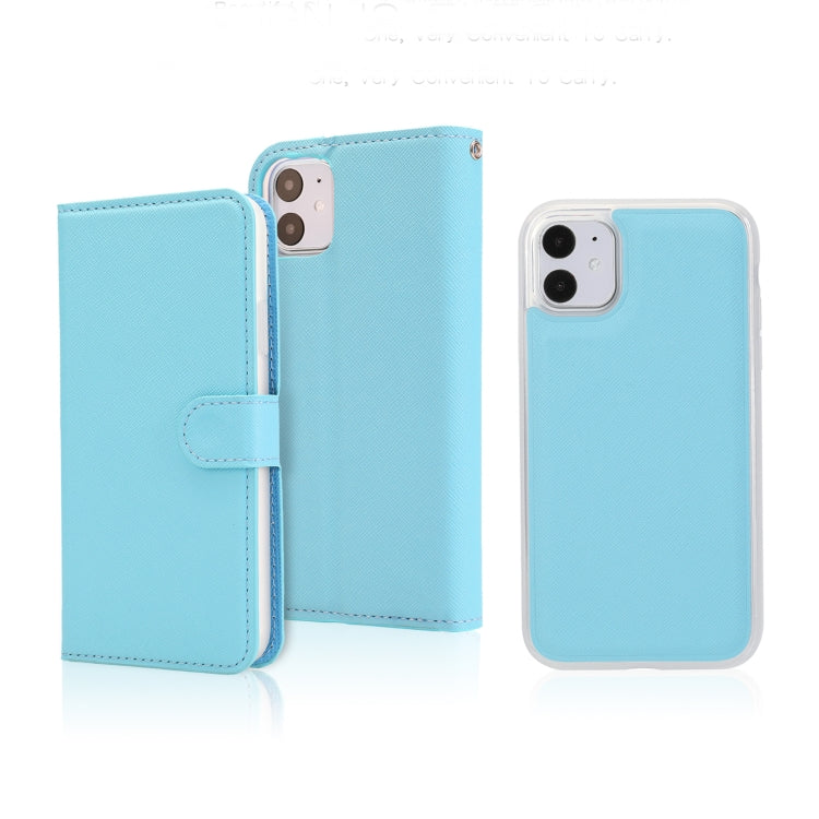 For iPhone 11 Separable Cross Texture Flip Leather Case with Holder & Card Slot & Wallet