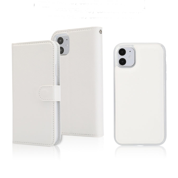 For iPhone 11 Separable Cross Texture Flip Leather Case with Holder & Card Slot & Wallet