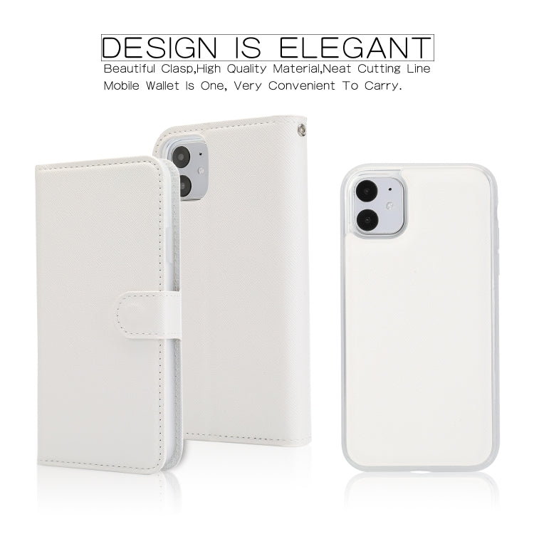 For iPhone 11 Separable Cross Texture Flip Leather Case with Holder & Card Slot & Wallet