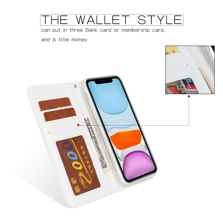 For iPhone 11 Separable Cross Texture Flip Leather Case with Holder & Card Slot & Wallet