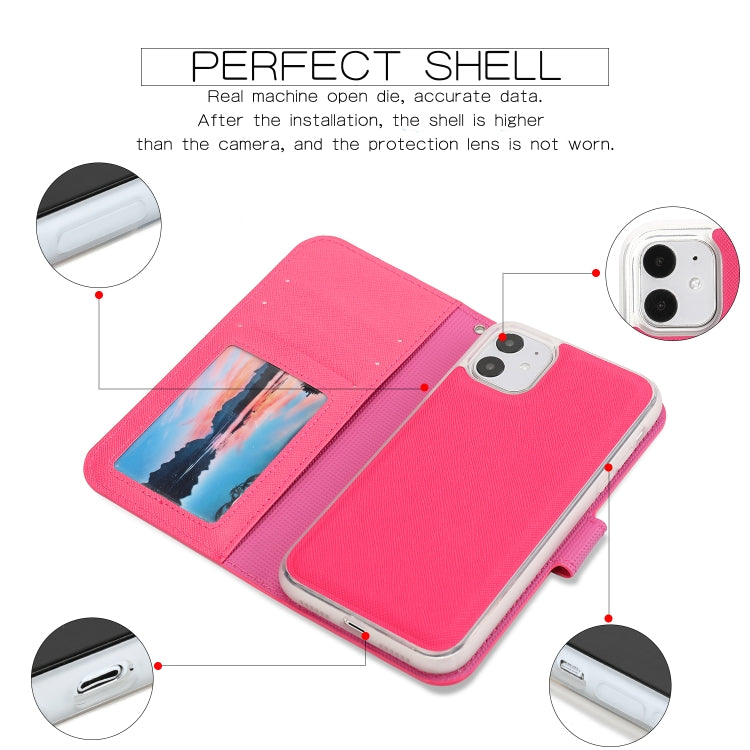 For iPhone 11 Separable Cross Texture Flip Leather Case with Holder & Card Slot & Wallet
