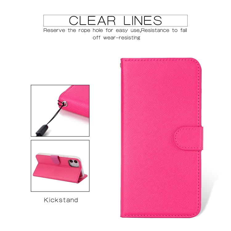 For iPhone 11 Separable Cross Texture Flip Leather Case with Holder & Card Slot & Wallet