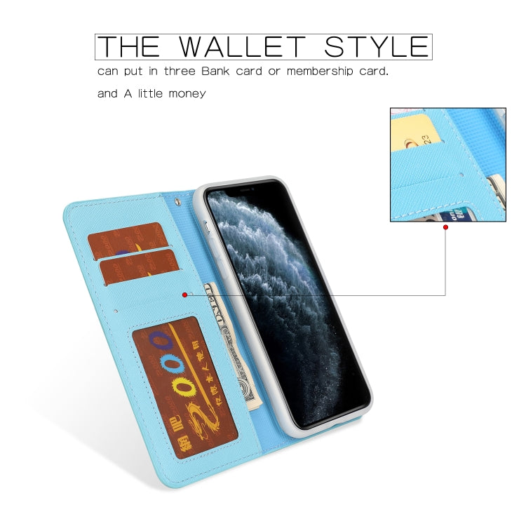 For iPhone 11 Pro Separable Cross Texture Flip Leather Case with Holder & Card Slot & Wallet