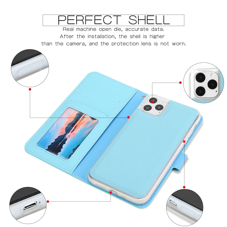 For iPhone 11 Pro Separable Cross Texture Flip Leather Case with Holder & Card Slot & Wallet