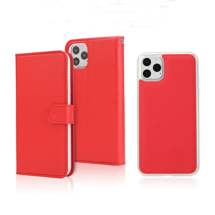 For iPhone 11 Pro Separable Cross Texture Flip Leather Case with Holder & Card Slot & Wallet
