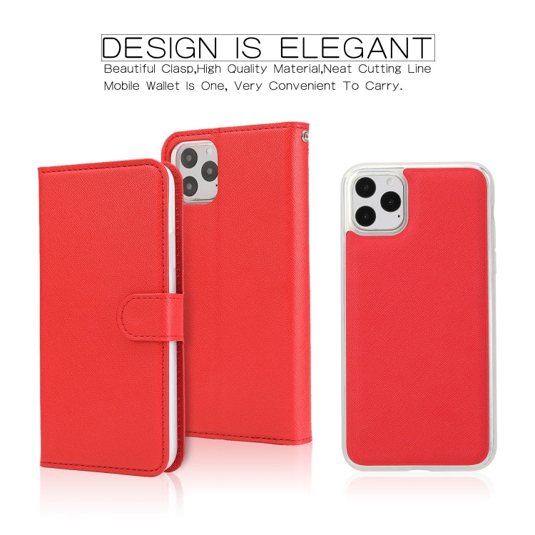 For iPhone 11 Pro Separable Cross Texture Flip Leather Case with Holder & Card Slot & Wallet