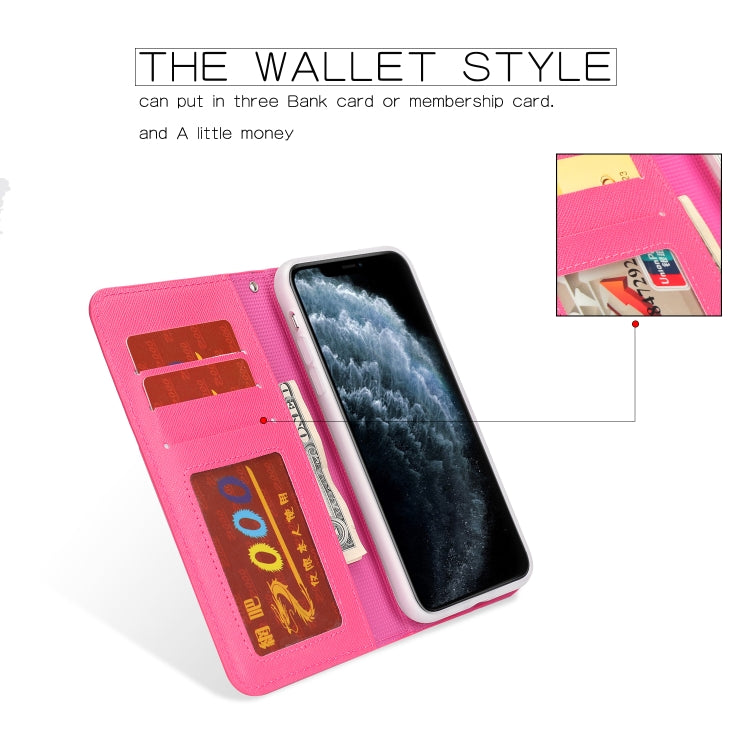 For iPhone 11 Pro Separable Cross Texture Flip Leather Case with Holder & Card Slot & Wallet