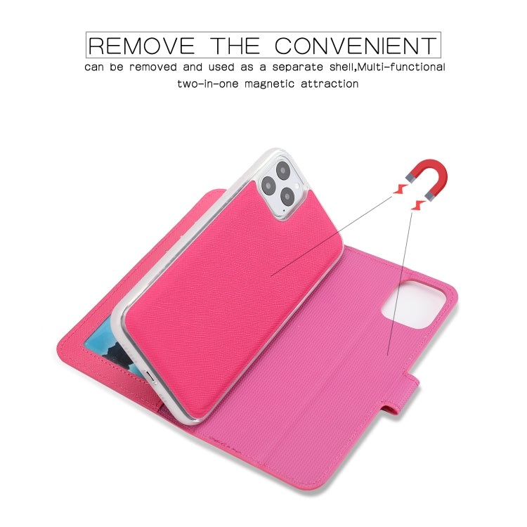 For iPhone 11 Pro Separable Cross Texture Flip Leather Case with Holder & Card Slot & Wallet